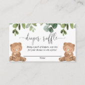 Twins Teddy trägt eine geschlechtsneutrale Windelr Begleitkarte (Vorderseite)