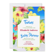 Twins Tropical Blume Beach Floral Baby Dusche