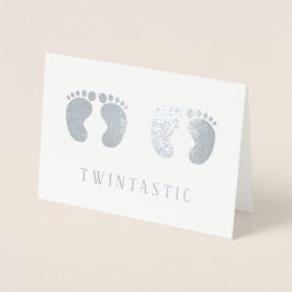 Twins Twintastic Funny Silver Folienkarte