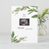 Twins Ultrasound dank Baby Viewpoint Foliage Dankeskarte (Stehend Vorderseite)