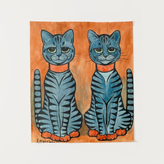 Twins von Louis Wain Wandteppich (Vorderseite)