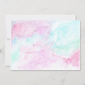 Twins Watercolor Geburtserklärung Einladung (Rückseite)