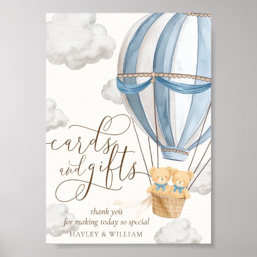 Twins We Can Bearly Wait Cards and Gifts Poster (Vorne)