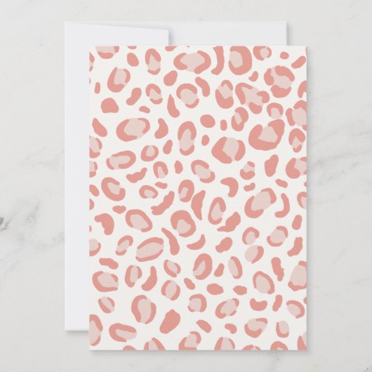 TWINS Wild Ones Safari Girls Babydusche Einladung (Rückseite)