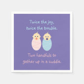 Twins = Zweimal das Joy Niedlich Gedicht Serviette (Vorderseite)