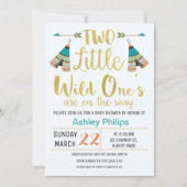 TwinsTribal Little One Imitats Kinderdusche Einlad Einladung (Vorderseite)