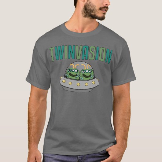 TWINVASION alien-Zwillinge T-Shirt (Vorderseite)
