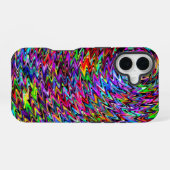 Twirbelfarben Zigzag Muster iPhone 16 Hülle (Rückseite (Horizontal))