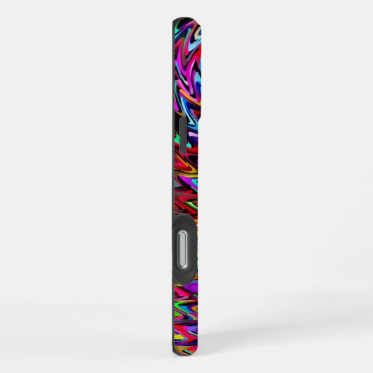 Twirbelfarben Zigzag Muster iPhone Hülle (Rechte Seite)