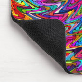 Twirbelfarben Zigzag Muster Mousepad (Ecke)