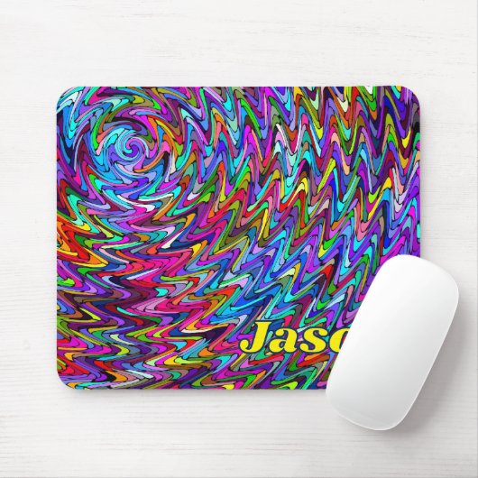 Twirbelfarben Zigzag Muster Mousepad (Mit Mouse)