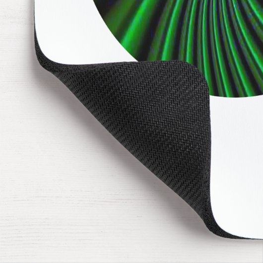 Twirbelgrünes Pinwheel-Design Mousepad (Ecke)