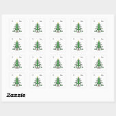 Twire Tree-Geschenksticker Quadratischer Aufkleber (Blatt)