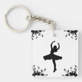 Twirl Dancer Name auf der Rückseite Schlüsselanhänger (Vorderseite)