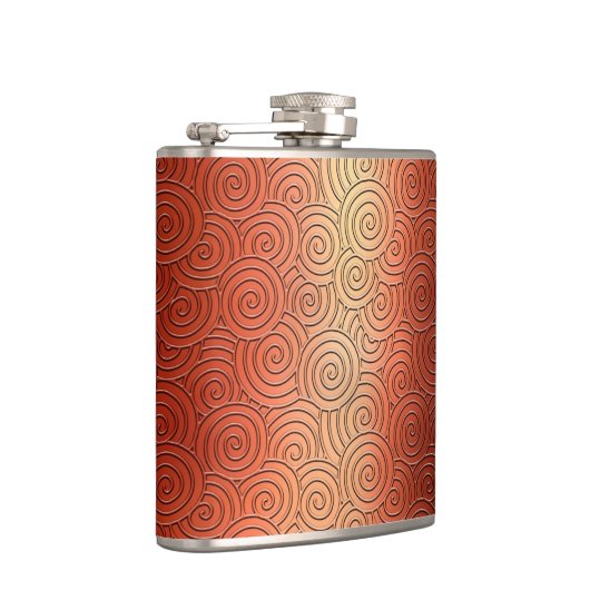 Twirl Kupfer Textur Flachmann (Rechts)