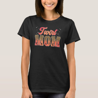 Twirl Mama Leopard Baton wirbeln Mama eines Baton T-Shirt