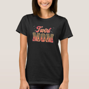 Twirl Mama Leopard Baton wirbeln Mama eines Baton T-Shirt