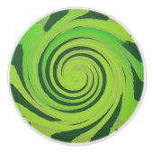 Twirl Me Green Pattern Keramikknauf (Vorderseite)