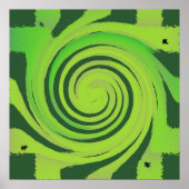 Twirl Me Green Pattern Poster (Vorne)