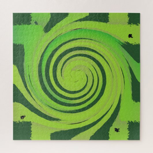 Twirl Me Green Pattern Puzzle (Vertikal)