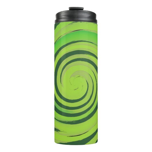 Twirl Me Green Pattern Thermosbecher (Vorderseite)