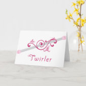 Twirler Baton Karte (Gelbe Blume)