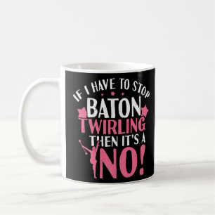 Twirlers Majorette Baton Twirling Dance Girl Silho Kaffeetasse