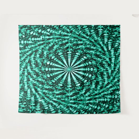 Twirlin' grün.... wandteppich (Vorderseite (Horizontal))