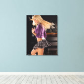 Twirling Schoolgirl Leinwanddruck (Insitu (Holzboden))