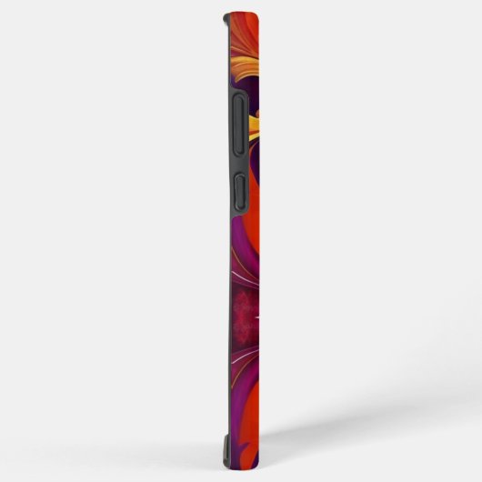 Twirling von Fiery Red Hydrangea Persimmon Samsung Galaxy Hülle (Rechte Seite)