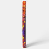 Twirling von Fiery Red Hydrangea Persimmon Samsung Galaxy Hülle (Linke Seite)