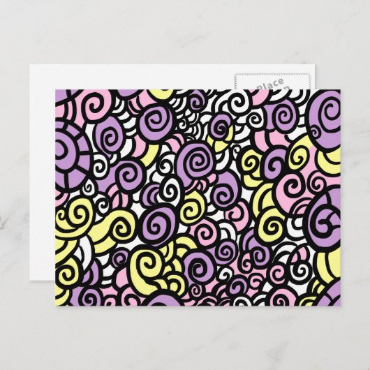 Twirls Postkarte (Vorne/Hinten)