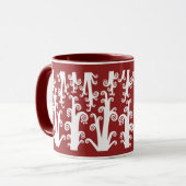Twirly Stalks - Maroon Tasse (Vorderseite Links)
