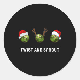 Twist And Sprout Weihnachtsgeschenk für Papa Rosen Runder Aufkleber