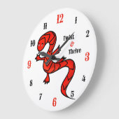 Twist & Thrive Red Lizard Wall Clock Große Wanduhr (Winkel)