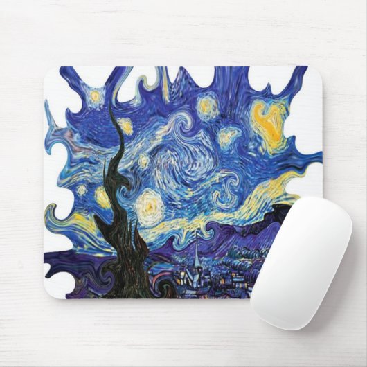 Twisted Art Van Gogh Starry Night Mousepad (Mit Mouse)