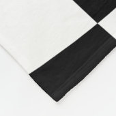 Twisted Black and White Checkered Square Pattern  Fleecedecke (Ecke)