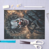 Twisted Carnival Clown | Dunkles Dekoupage Paper Seidenpapier (Handwerk)