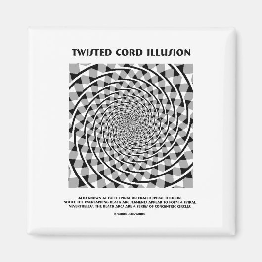 Twisted Cord Illusion (False Spiral) Magnet (Vorne)
