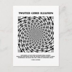 Twisted Cord Illusion (False Spiral) Postkarte