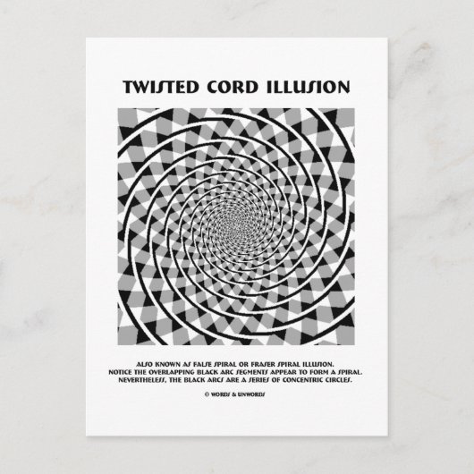 Twisted Cord Illusion (False Spiral) Postkarte (Vorderseite)