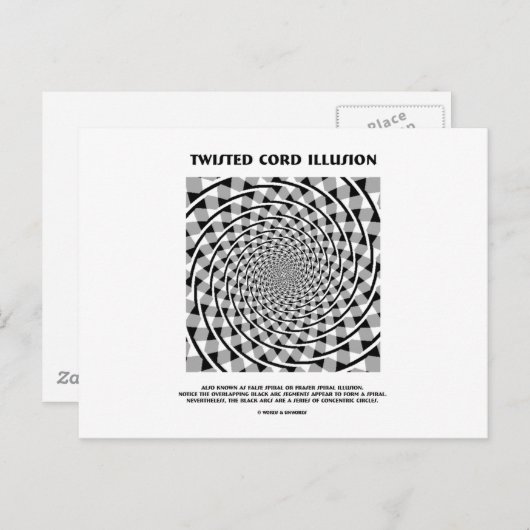 Twisted Cord Illusion (False Spiral) Postkarte (Vorne/Hinten)