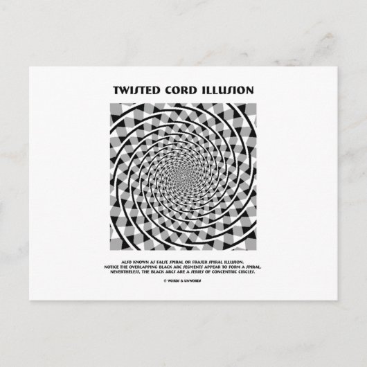 Twisted Cord Illusion (False Spiral) Postkarte (Vorderseite)