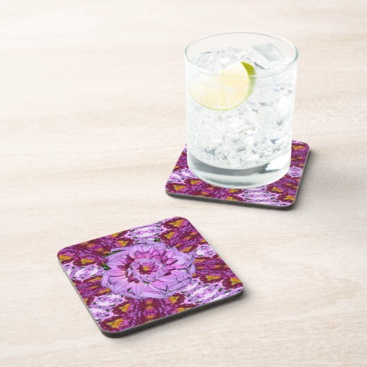 Twisted Dahlia Blume CORK UNTERSETZER Set 6 (Rechte Seite)