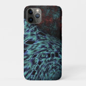 Twisted Effekt in trüben, blauen, dunklen und rote Case-Mate iPhone Hülle (Rückseite)