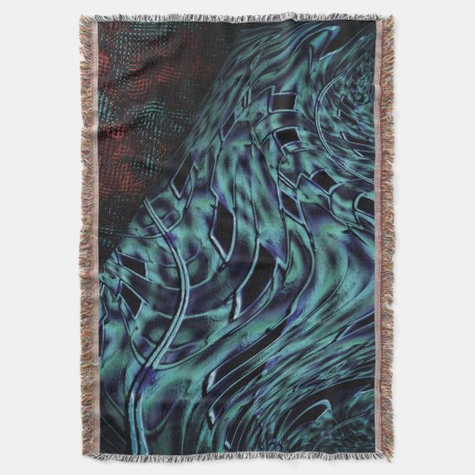 Twisted Effekt in trüben, blauen, dunklen und rote Decke (Vorderseite Vertikal)