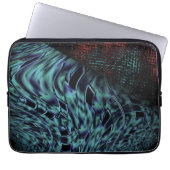 Twisted Effekt in trüben, blauen, dunklen und rote Laptopschutzhülle (Vorderseite)