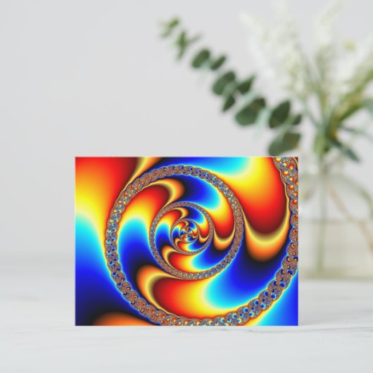 Twisted - Fraktal Postkarte (Stehend Vorderseite)