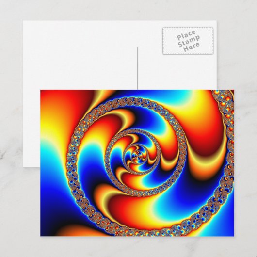 Twisted - Fraktal Postkarte (Vorne/Hinten)