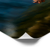 Twisted Guitar Woman Poster (Ecke)